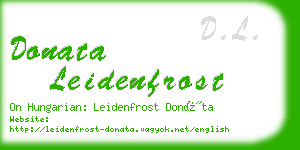 donata leidenfrost business card